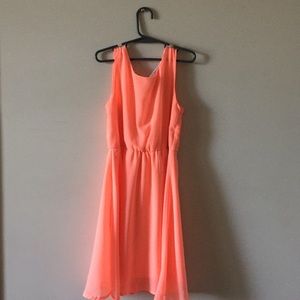 Peach colored dress